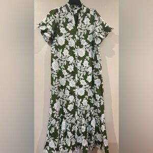 Sugarlips NWOT Floral Green and White Dress Size Large